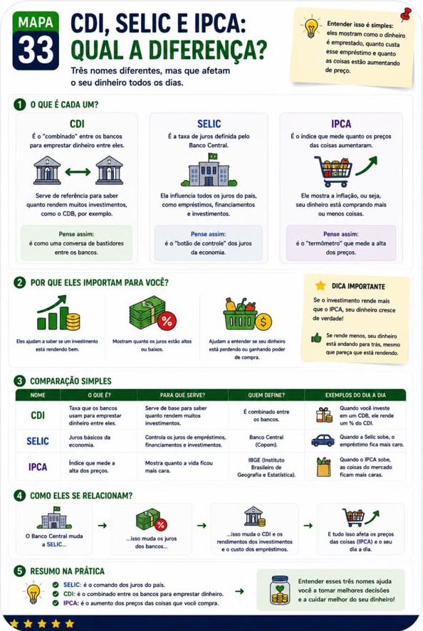 CDI, Selic e IPCA: Qual a Diferença?